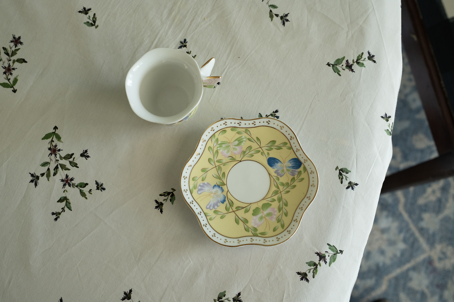 Butterfly Teacup and Plate