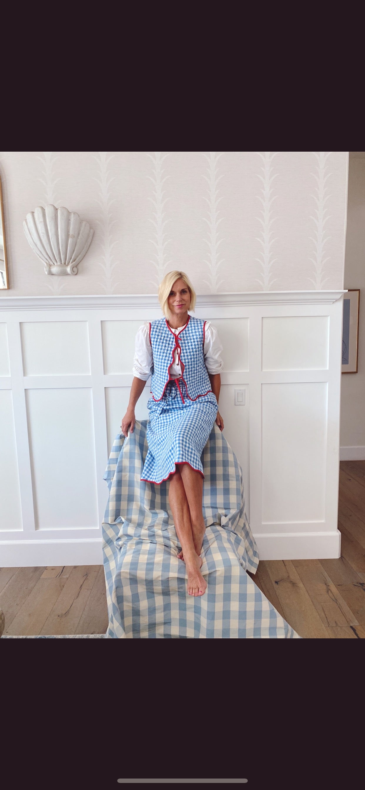 Gingham skirt