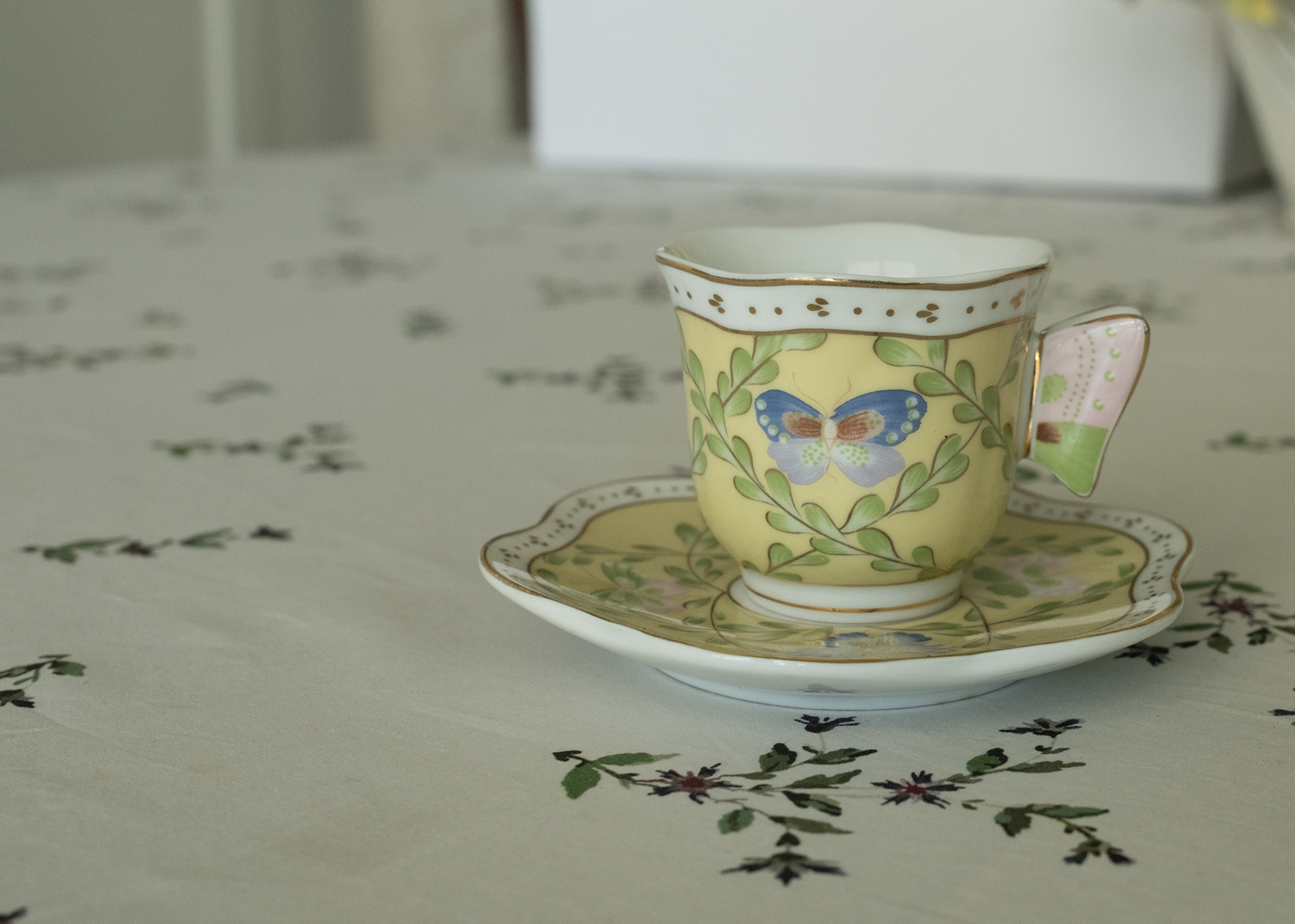 Butterfly Teacup and Plate