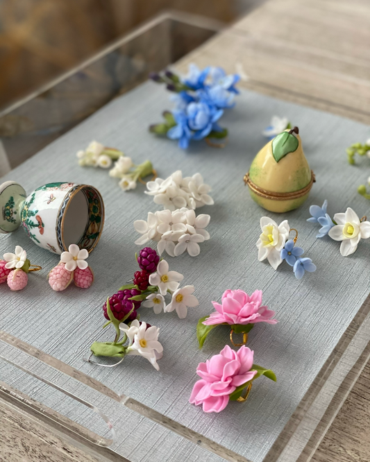 Handmade Beautiful Clay Floral Earrings