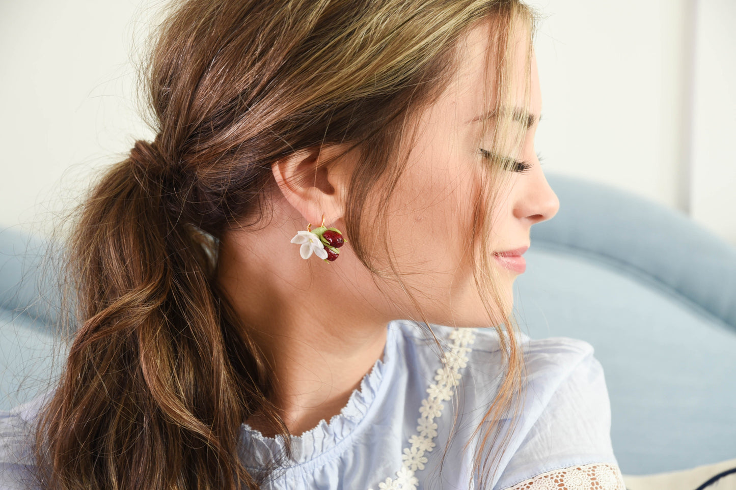 Small Strawberry Bunch Earrings
