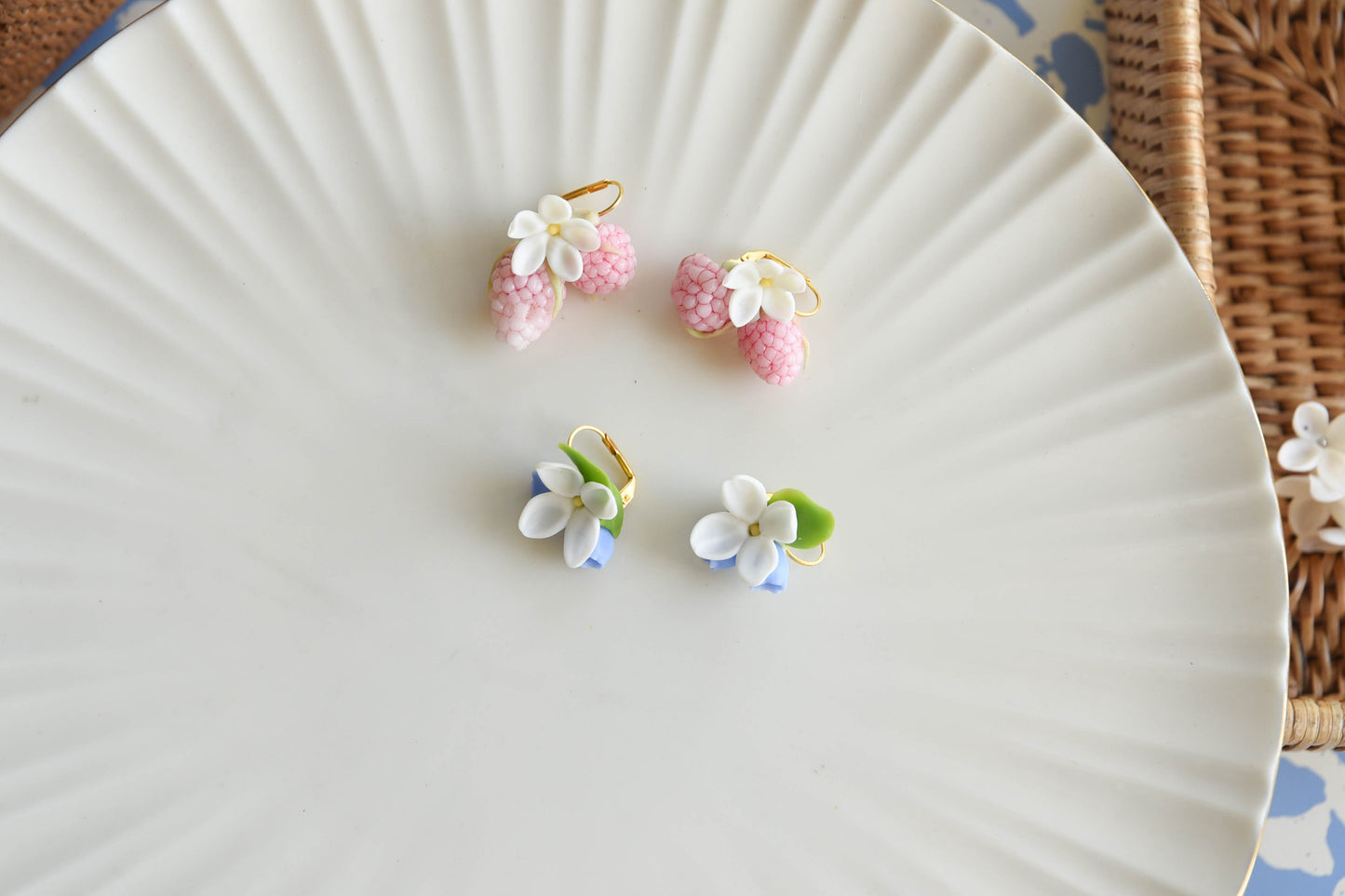 Pink Berry Earrings